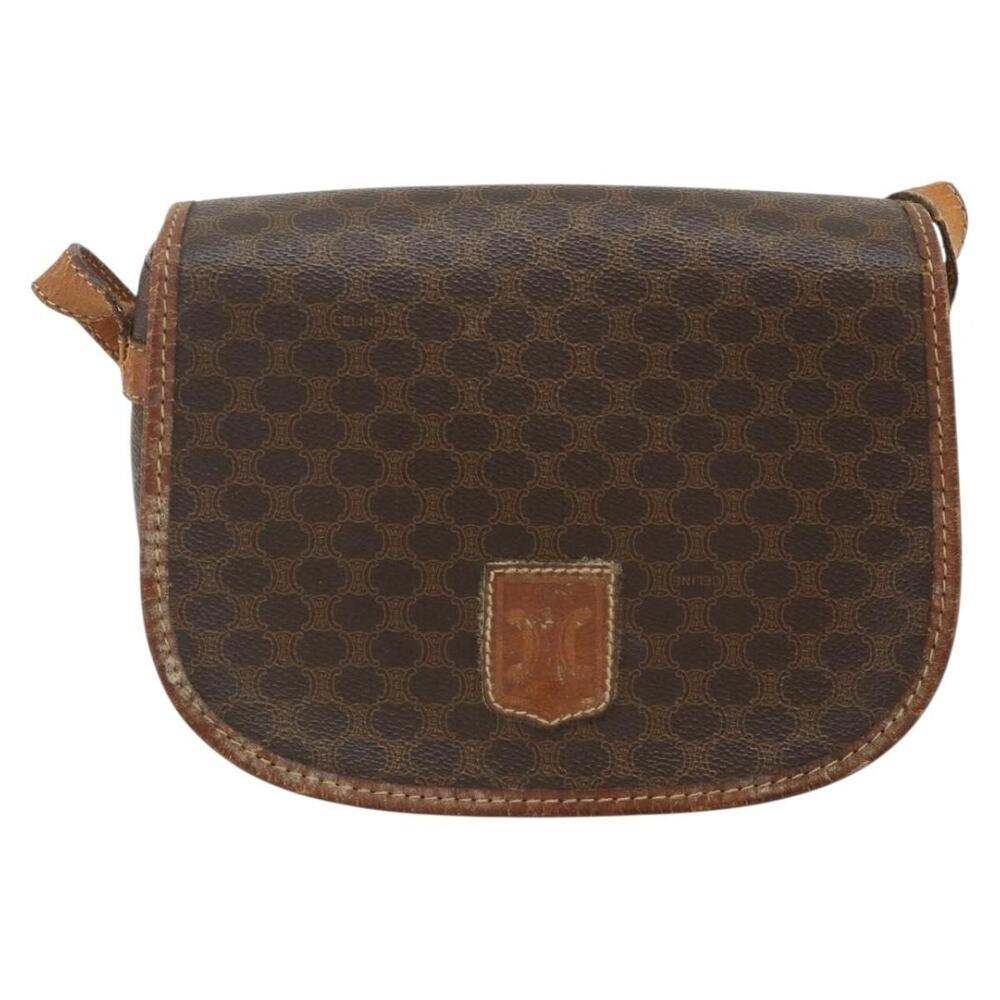 Celine Macadam Shoulder Bag Brown